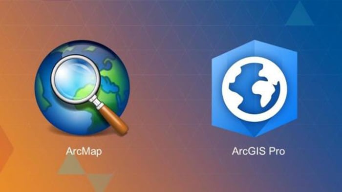 Esri ArcMap and ArcGIS Pro logos side by side