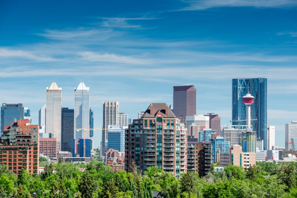 Calgary skyline supporting MNC's Alberta Cadastral Mapping project
