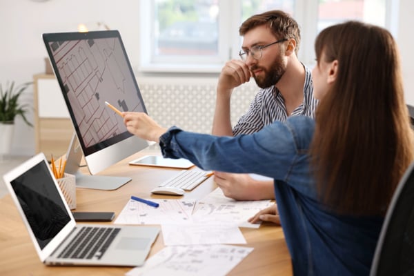 GIS professionals reviewing parcel data and cadastral mapping workflowsParcel Fabric Tab Module Image AdobeStock_870039004