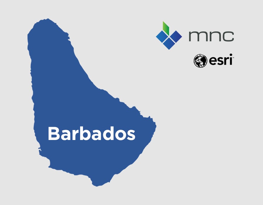 MNC webinar graphic showing a map of Barbados