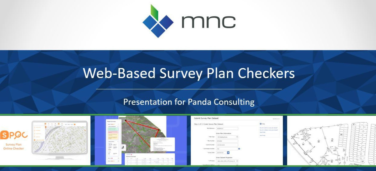 MNC webinar graphic for web-based survey plan checkers
